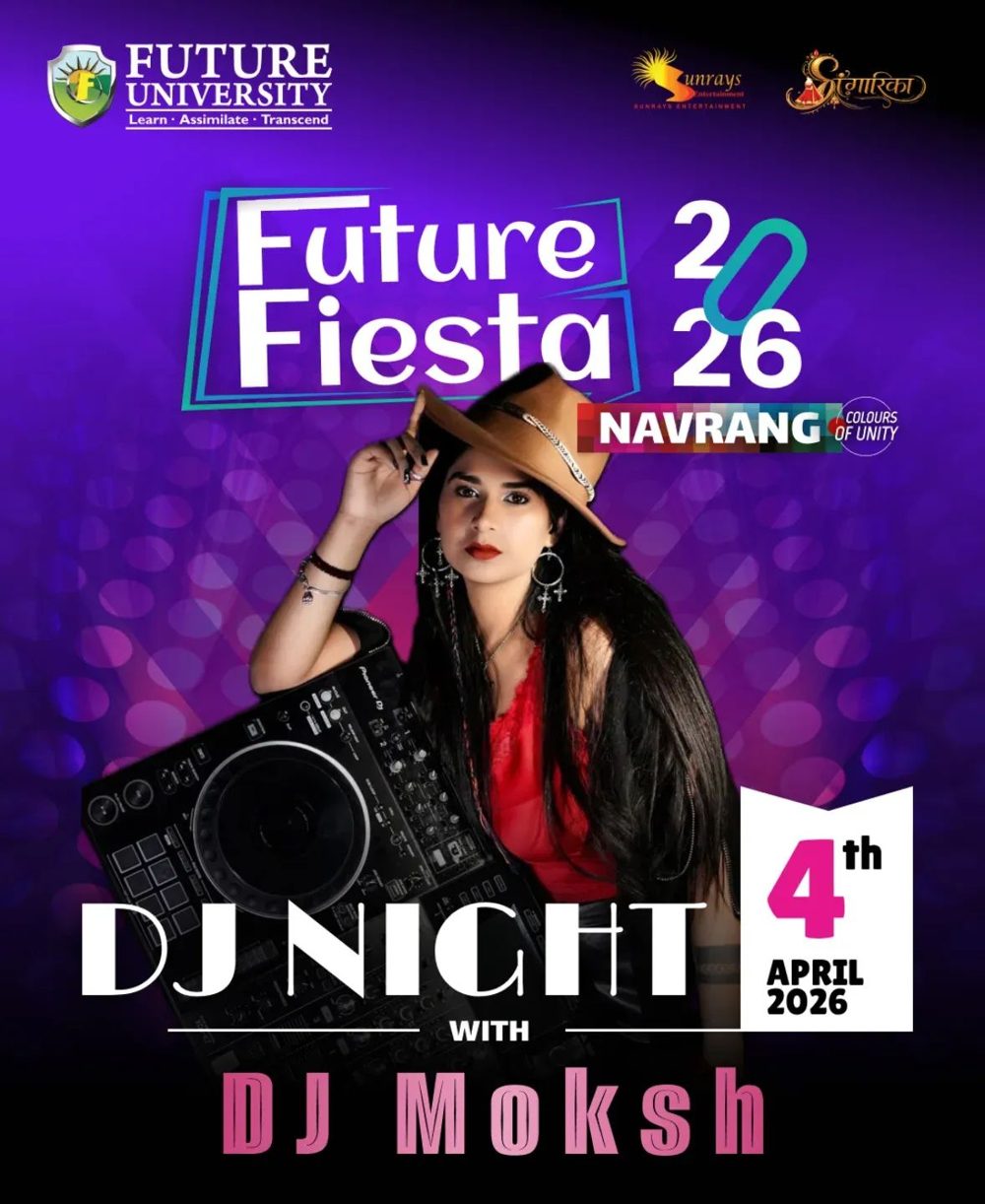 DJ Moksh flyer — Future Fiesta — Navrang