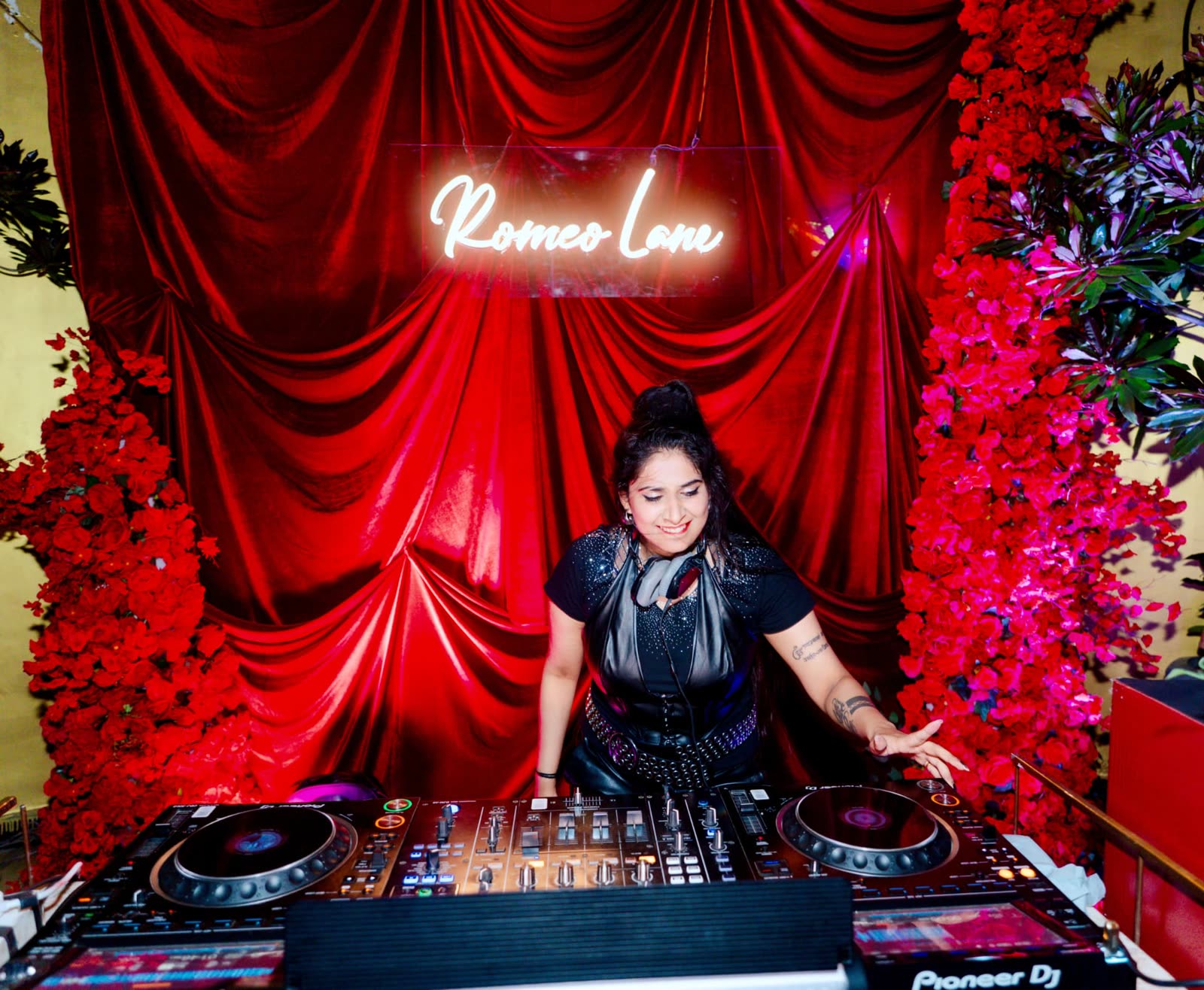 DJ MOKSH — Romeo Lane — red drapes